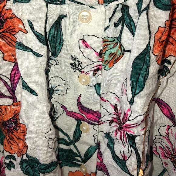 TROPICAL CROPPED BLOUSE - Picture 2 of 3